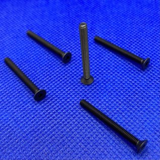 MRC Hobbies Products MRCHW-FHCS  M3 x 30mm Black Steel Flat Head Countersunk 2.0mm Hex Drive (5)