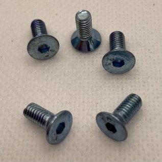 MRC Hobbies Products MRCHW-FHCS  M4 x 10mm Blue Steel Flat Head Countersunk 2.5mm Hex Drive (5)