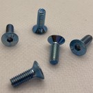 MRC Hobbies Products MRCHW-FHCS  M4 x 12mm Blue Steel Flat Head Screws (5)