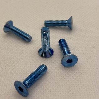 MRC Hobbies Products MRCHW-FHCS  M4 x 16mm Blue Steel Flat Head Countersunk 2.5mm Hex Drive (5)