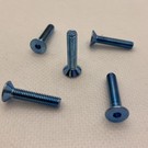 MRC Hobbies Products MRCHW-FHCS  M4 x 20mm Blue Steel Flat Head Countersunk 2.5mm Hex Drive (5)