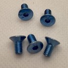MRC Hobbies Products MRCHW-FHCS  M4 x 8mm Blue Steel Flat Head Countersunk 2.5mm Hex Drive (5)