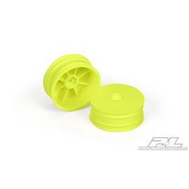 Proline Racing PRO2735-02  Yellow Velocity 2.2" Front Buggy Wheels (2) B6/RB6