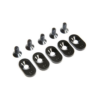 TLR / Team Losi LOS252103  Black Engine Mount Insert & Screws,20T(5): 5ive-T 2.0