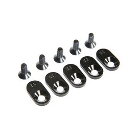 TLR / Team Losi LOS252107  Black Engine Mount Insert & Screws, 22T(5): 5ive-T 2.0