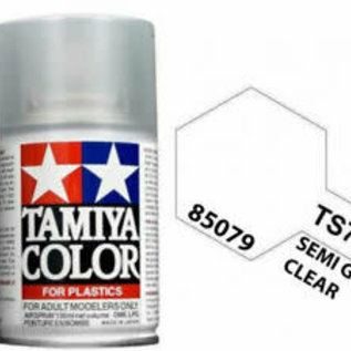 Tamiya TAM85079  TS-79 Semi Gloss Lacquer Spray Paint (Clear) (100ml)