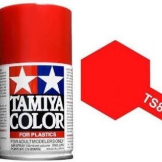 Tamiya TAM85086  TS-86 Brilliant Red Lacquer Spray Paint (100ml)