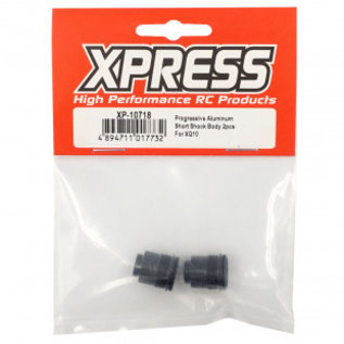 Xpress XP-10718  Xpress Progressive Long Travel Aluminum Short Shock Body 2pcs For XQ10 XQ10F