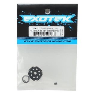 Exotek Racing EXO1774  48P 33T Black Flite Pinion Gear POM w/ Alloy Collar