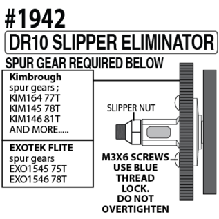 Exotek Racing EXO1942  DR10 DB10 SC10 Slipper Eliminator Pro Spur Mount