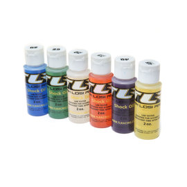 TLR / Team Losi TLR74020  6 Pack TLR Losi Silicone Shock Oil 2oz (20, 25, 30, 35, 40, 45)