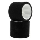 JACO JAC2932  Magenta Jaco 1/12 Foam Rear Tires Mounted On "Prism" White Wheels (2)