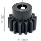 MRC Hobbies Products MRCS14  14T MOD 1.5 Chromium Steel w/8mm Bore