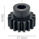 MRC Hobbies Products MRCS16  16T MOD 1.5 Chromium Steel w/8mm Bore