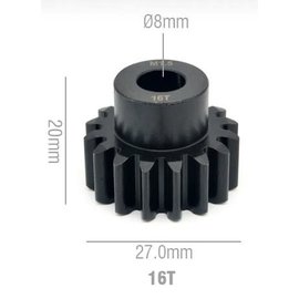 MRC Hobbies Products MRCS16  16T MOD 1.5 Chromium Steel w/8mm Bore
