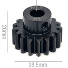 MRC Hobbies Products MRCS17  17T MOD 1.5 Chromium Steel w/8mm Bore