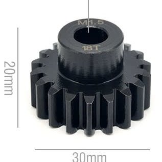 MRC Hobbies Products MRCS18  18T MOD 1.5 Chromium Steel w/8mm Bore