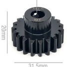 MRC Hobbies Products MRCS19  19T MOD 1.5 Chromium Steel w/8mm Bore