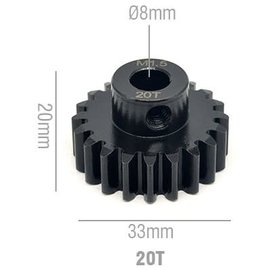 MRC Hobbies Products MRCS20  20T MOD 1.5 Chromium Steel w/8mm Bore