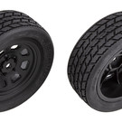 Team Associated ASC71194  SR10 Front Wheels w/ Street Stock Tires, Mounted