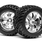 HPI HPI4728  Goliath Tires on Chrome Tremor Wheels Savage X (17mm) (2)
