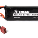 Rage R/C RGRB1235  11.1V 3S 1800mAh Lipo Battery w/ T-Plug: Black Marlin Brushless 1235