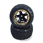 Blackzon BZN540095  Slyder ST Black/Gold Wheels/Tires Assembled (2) Blackzon BZN540095  Slyder ST Black/Gold Wheels/Tires Assembled (2)