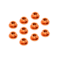 Xray XRA960241-O  4mm Orange Alum Flanged Serrated Wheel Nut (10)