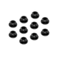 Xray XRA960241-K  4mm Black Alum Flanged Serrated Wheel Nut (10) 960241K
