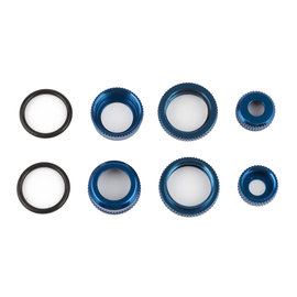 Team Associated ASC21556  Factory Team 10mm Shock Caps and Collars, Blue Aluminum, for Reflex