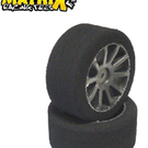 MX-10A25AC 1/10 Front 26MM Drag Tires 25 Shore Carbon AIR Wheel