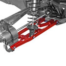 Racers Edge RCE1904R  X-Maxx Front/Rear Aluminum Lower Suspension Arm Set - Red