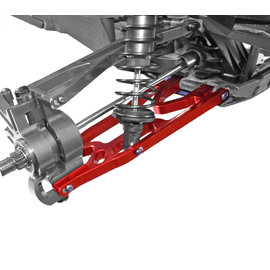 Racers Edge RCE1904R  X-Maxx Front/Rear Aluminum Lower Suspension Arm Set - Red