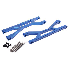 Racers Edge RCE1903BL  X-Maxx Front/Rear Aluminum Upper Suspension Arm Set - Blue