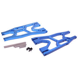 Racers Edge RCE1904BL  X-Maxx Front/Rear Aluminum Lower Suspension Arm Set - Blue