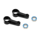 Xray XRA302517-K  X4 Alu Dual Steering Arm - Black + Ball-Bearings (2) 302517K