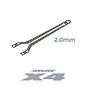 Xray XRA301072  XRay X4 22-25 Graphite Upper Deck - Split Front - 2.0mm