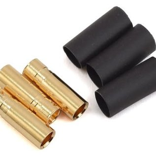 Protek RC PTK-5064  ProTek RC 4mm Short Female Bullet Connector w/Shrink Tube (3)