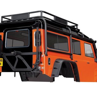 Traxxas TRA8011A  Land Rover Defender Adventure Orange Body w/ Cage & Accessories