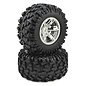 Traxxas TRA7772R  X-Maxx AT Tires on Satin Chrome Wheels (2)