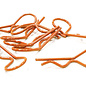 Integy C26255ORANGE  Orange Bent-Up Body Clips (8) For 1/10 RC Cars & Trucks (LxW=37x14mm)
