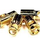 Integy C23505  6mm Gold Bullet Banana Connector Plug Set