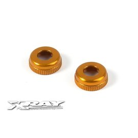 Xray XRA308327-O  Alu Cap For XRAY Shock Body #308322 - Orange	(2)