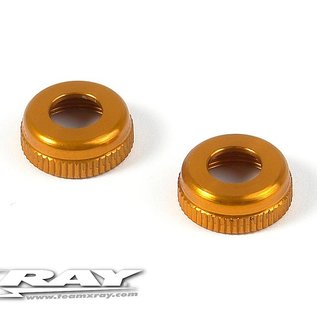 Xray XRA308327-O  Alu Cap For XRAY Shock Body #308322 - Orange	(2)