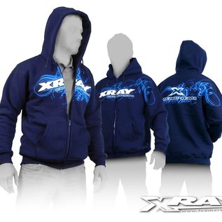 Xray XRA395600XL  Xray Sweater Hooded with Zipper - Blue X-Large (XL)