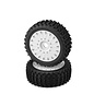 J Concepts JCO3060-1097  Magma Yellow Compound Tire, Pre-Mounted on White #3395 Wheel, fits 1/8 Buggy