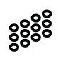 1UP Racing 1UP80303  1UP Racing Precision Aluminum Shims (Black) (12) (1mm)