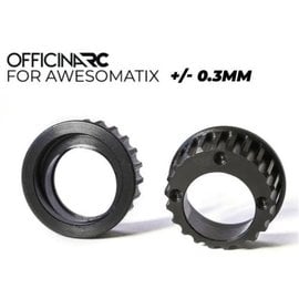 OfficinaRC OFC-DT10-3-A  OfficinaRC Alu Bearing Housing +/- 0.3mm for Awesomatix A800 (2)