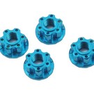 Yeah Racing YEA-YA-0448LB  Light Blue Aluminum 4mm Serrated Wheel Lock Nuts (4)