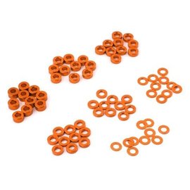 Yeah Racing YEA-YA-0390OR  Orange Yeah Racing 3x0.25/0.5/1.5/2/2.5/3mm Flat Washer Set - 10 of each size (Orange) (70)